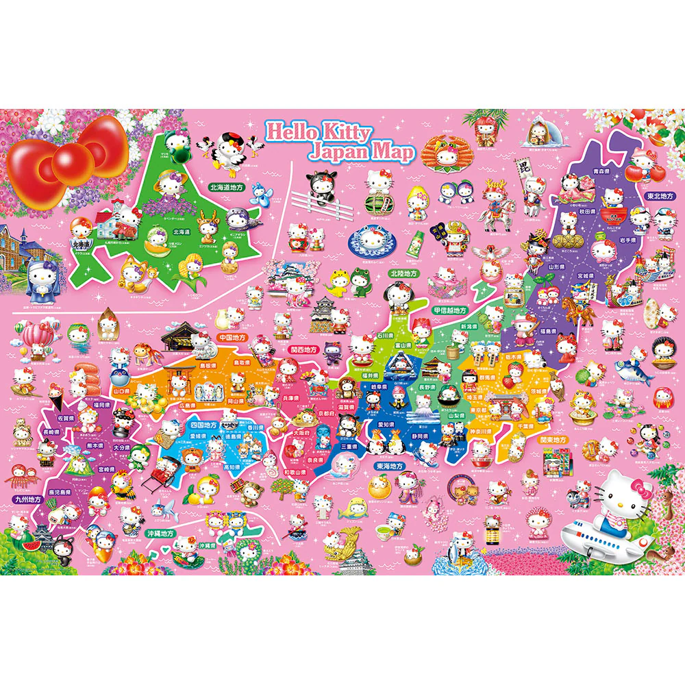 在地kitty  日本地圖 EX版(1,000 片)