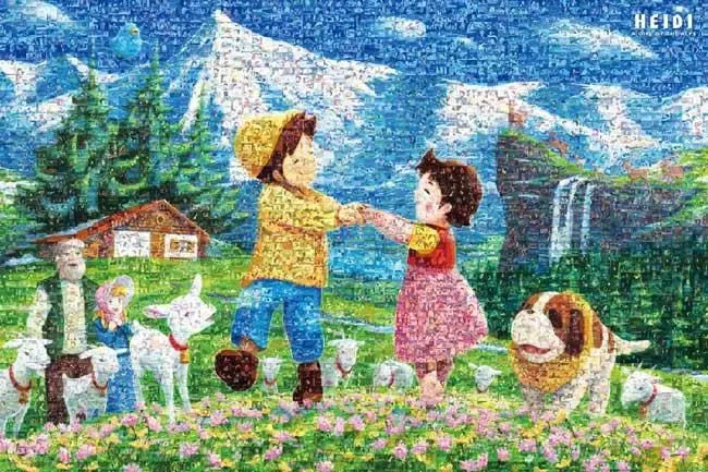 阿爾卑斯山的少女 馬賽克(1,000 片)