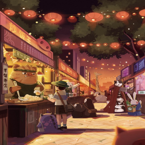 夏日小吃街 